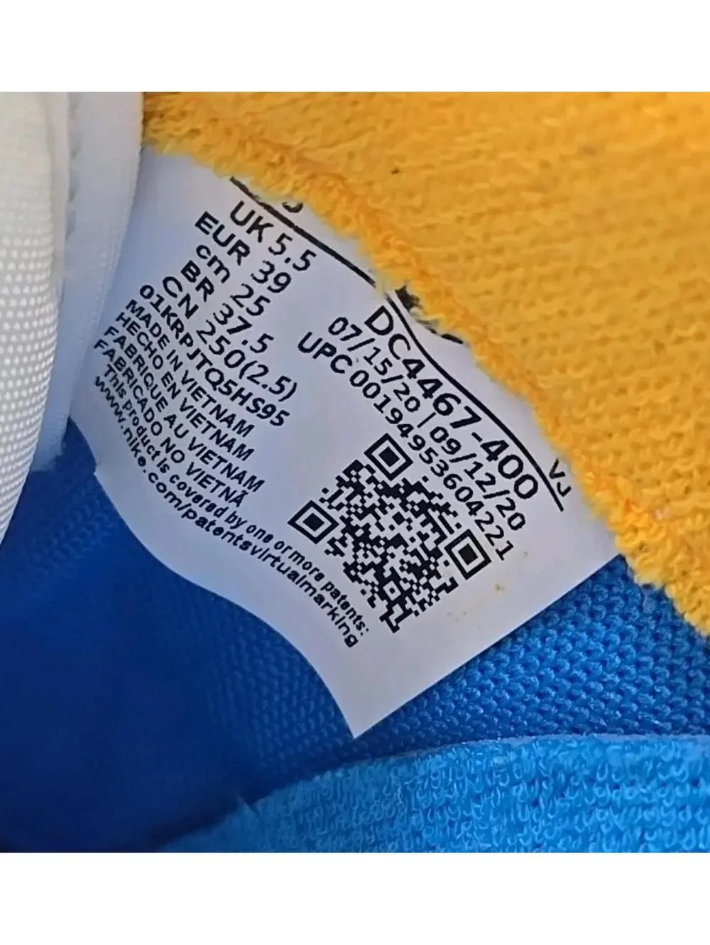 Women’s Nike Waffle Racer 2X Size 8 Blue And Gold EUC DC4467-400 w/ Box +++ - Picture 8 of 9